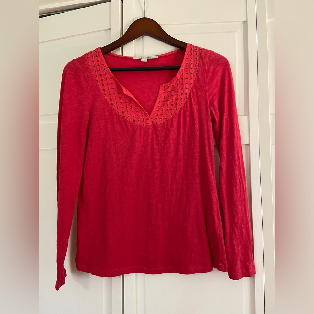 BODEN Pinkish-Red Long Sleeved Tee Size 4